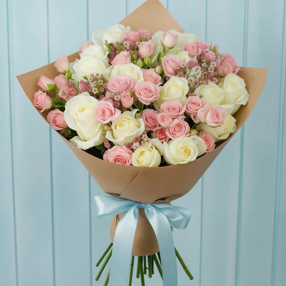 Букет цветов из: Розы в Часовне