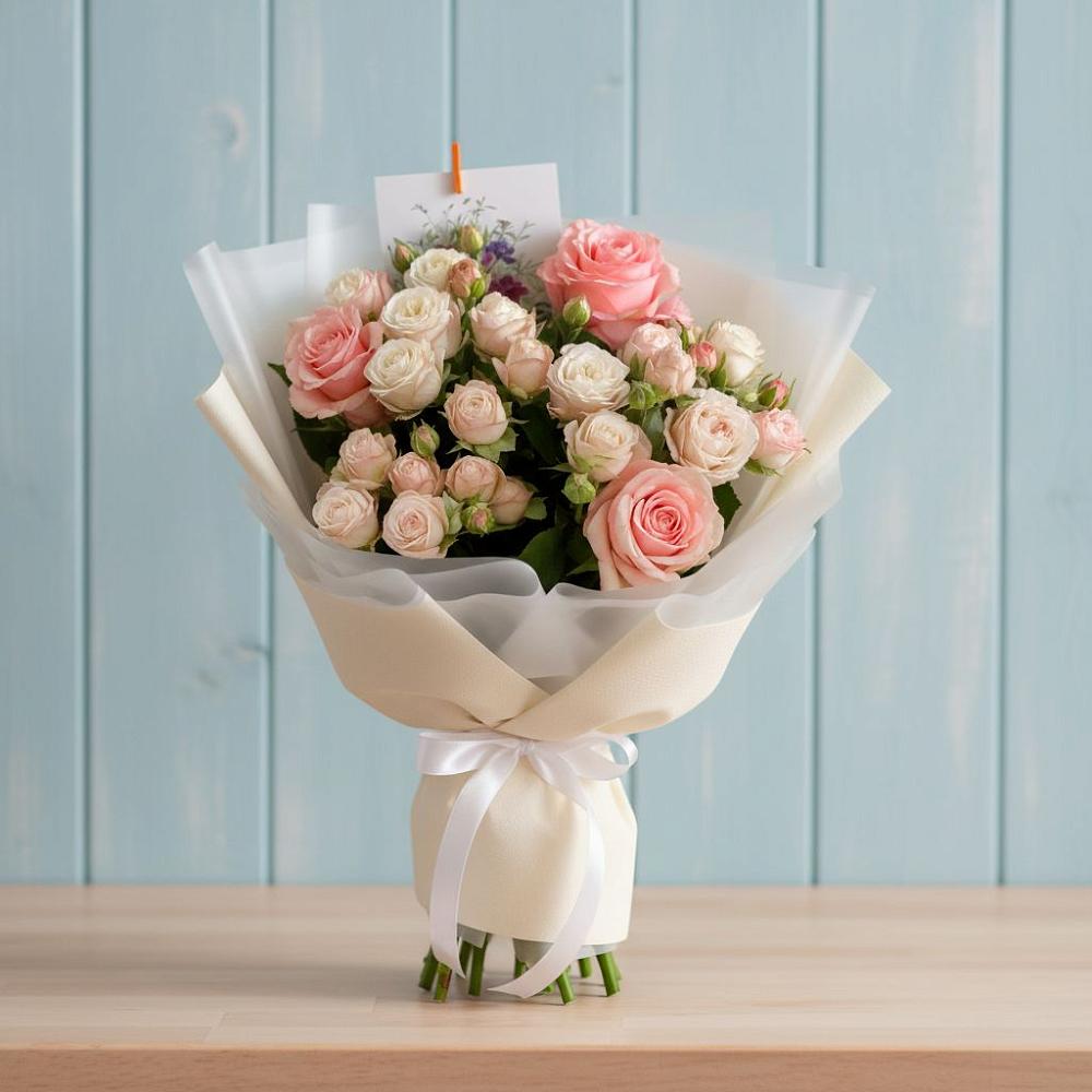 Букет цветов из: Розы в Часовне