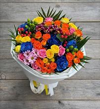 Букет цветов из:  Розы и Хризантемы в Часовне