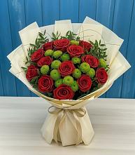 Букет цветов из:  Розы и Хризантемы в Часовне