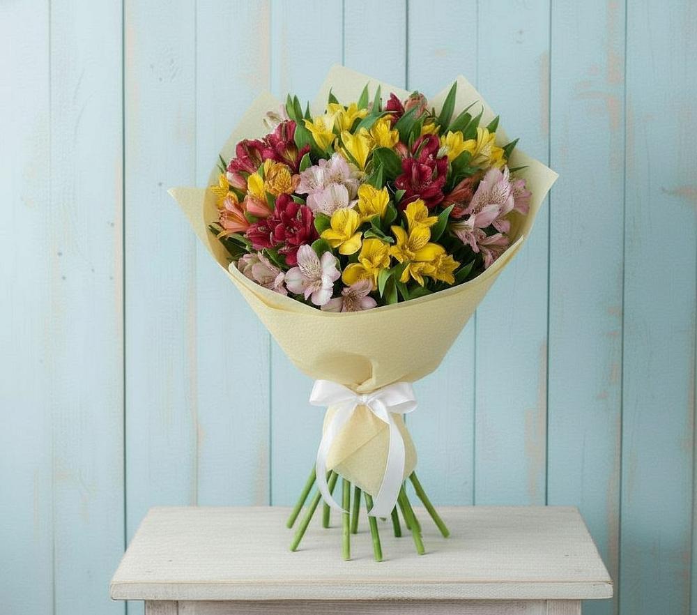 Букет цветов из: Альстромерии в Часовне