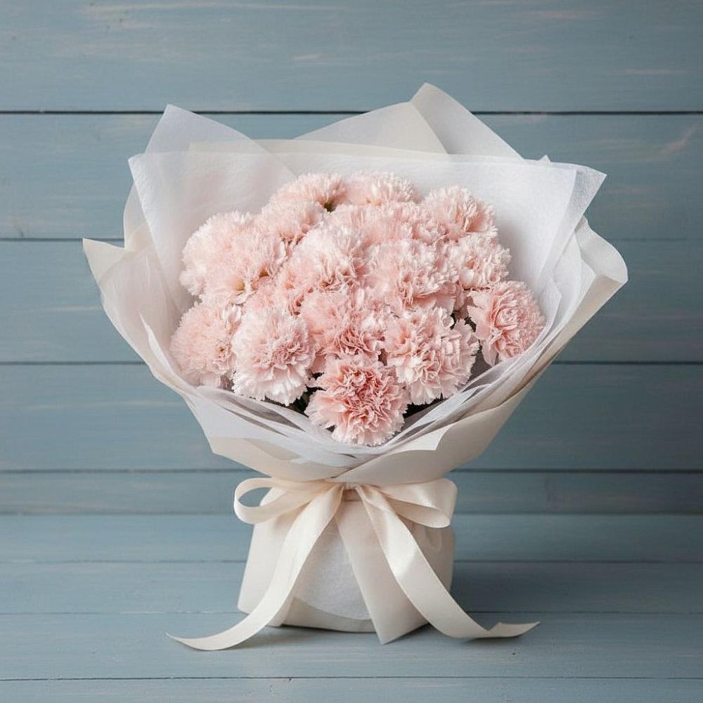 Букет цветов из: Гвоздики в Часовне